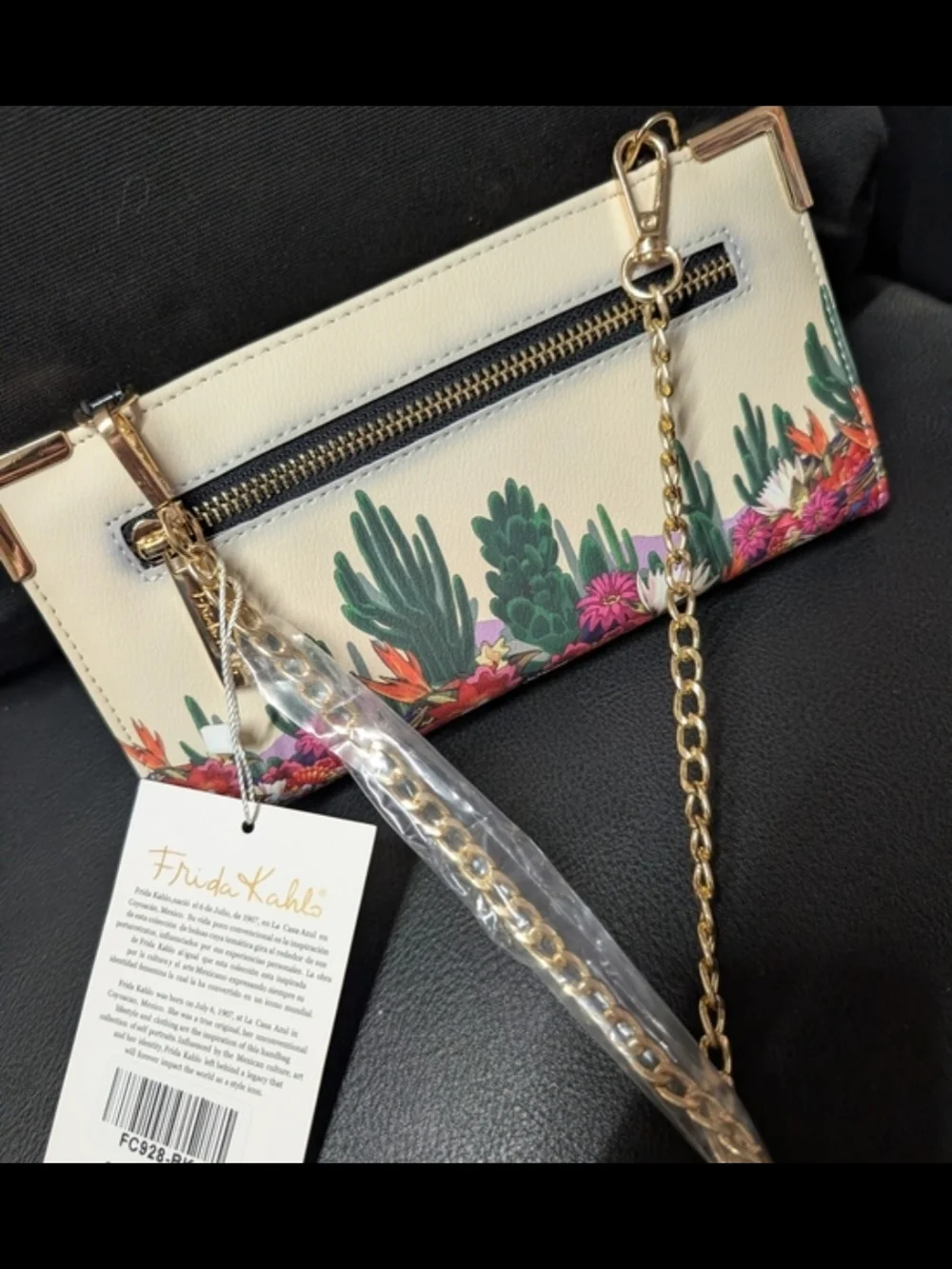 Frida Kahlo Floral Cream Crossbody